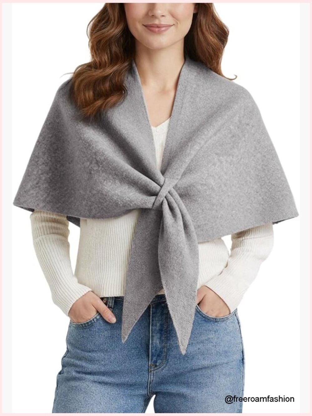 Knitted Pashmina Shawl Wrap Triangular Cape Cardigan Shoulder Top for Wedding